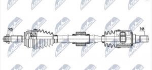 Aandrijfas OEM 49501-G6000