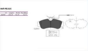 Remblokken Vooras 306-Partner OEM4251.54 - € 16,95