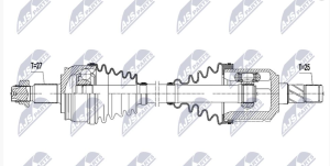 Aandrijfas OEM 50522035