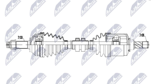 Aandrijfas OEM 39100-JD52B