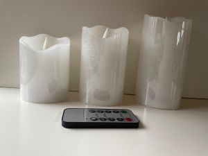 Set Led Kaarsen 3 Stuks met afstandsbediening Wit