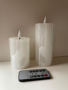 Set Led Kaarsen 2 Stuks met afstandsbediening Wit